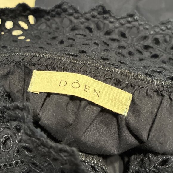 Doen Catriona Dress Solid Navy Blue Lace Midi Xxs - Picture 8 of 10